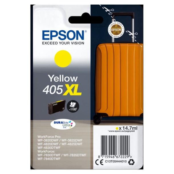 Epson original blkpatron T405XL - Yellow XL - 14,7 ml - 405XL Kuffert