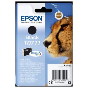 Epson original bl�kpatron T071 - Sort - 7,4 ml - 071 Gepard