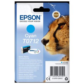 Epson original bl�kpatron T071 - Cyan - 5,5 ml - 071 Gepard