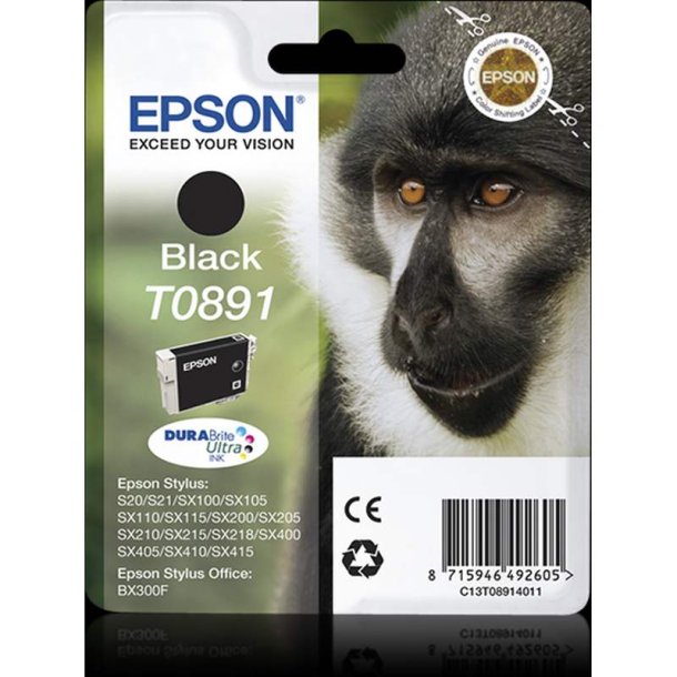 Epson original blkpatron T089 - Sort - 5,8 ml - 089 Abe