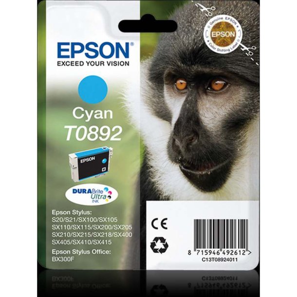 Epson original blkpatron T089 - Cyan - 3,5 ml - 089 Abe