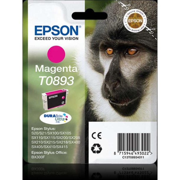 Epson original blkpatron T089 - Magenta - 3,5 ml - 089 Abe