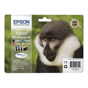 Epson original bl�kpatron T089 Multipack - Sort, Cyan, Magenta, Yellow - 5,8/3,5 ml - 089 Abe