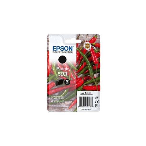 Epson original blkpatron T503 - Sort - 4,6 ml - 503 Chili