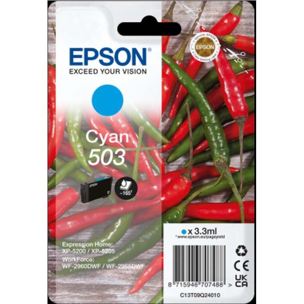 Epson original blkpatron T503 - Cyan - 3,3 ml - 503 Chili