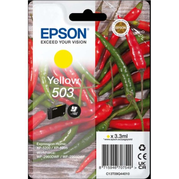 Epson original blkpatron T503 - Yellow - 3,3 ml - 503 Chili