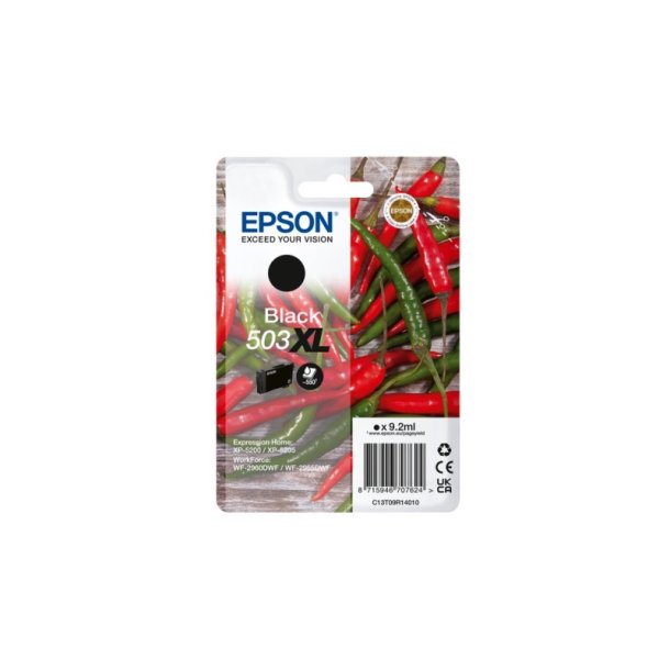 Epson original blkpatron T503XL - Sort - 9,2 ml - 503 Chili