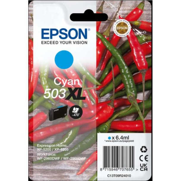 Epson original blkpatron T503XL - Cyan - 6,4 ml - 503 Chili