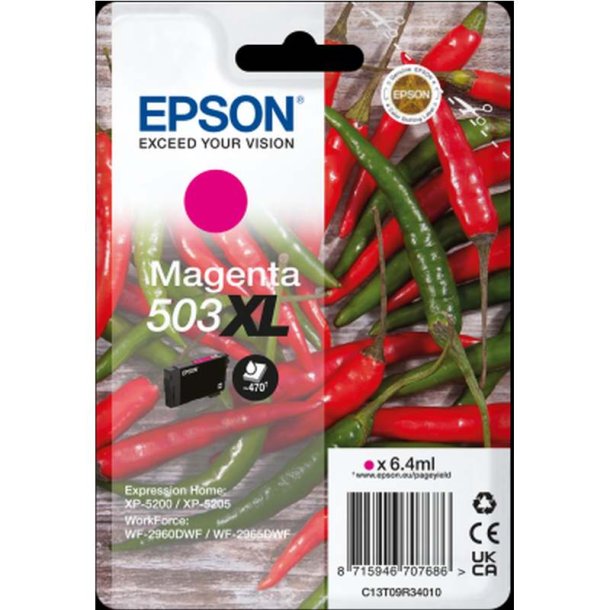 Epson original blkpatron T503XL - Magenta - 6,4 ml - 503 Chili