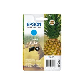 Epson original bl�kpatron 604 - Cyan - 2,4 ml - 604 Ananas
