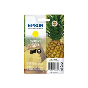 Epson original bl�kpatron 604 - Yellow - 2,4 ml - 604 Ananas