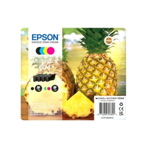 Epson original bl�kpatron 604 Multipack - Sort, Cyan, Magenta, Yellow - 3,4/2,4 ml - 604 Ananas