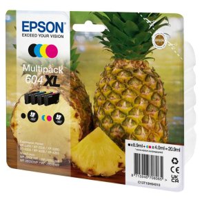 Epson original bl�kpatron 604XL Multipack - Sort, Cyan, Magenta, Yellow XL - 8,9/4 ml - 604XL Ananas
