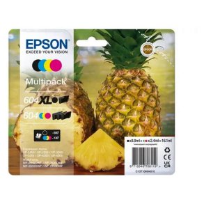 Epson original blkpatron 604XL/604 Multipack - Sort, Cyan, Magenta, Yellow - 8,9/2,4 ml - Ananas