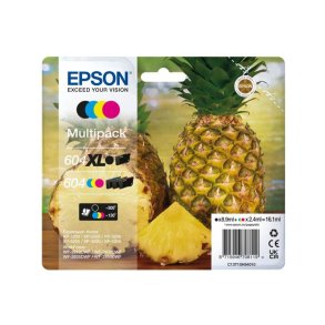 Epson original bl�kpatron 604XL/604 Multipack - Sort, Cyan, Magenta, Yellow - 8,9/2,4 ml - Ananas