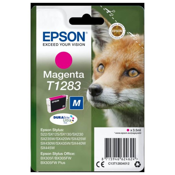 Epson original blkpatron T128 - Magenta - 3,5 ml - 128 Rv