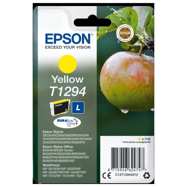 Epson original blkpatron T129 - Yellow - 7 ml - 129 ble