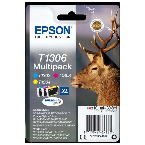 Epson original blkpatron T130 - Yellow XL - 10,1 ml - 130 Kronhjort