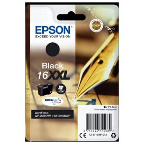 Epson original bl�kpatron T162XXL - Sort - 21,6 ml - 16XXL Pen og krydsord