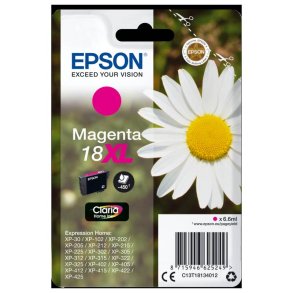Epson original bl�kpatron T18XL - Magenta XL - 6,6 ml - 18 marguerit