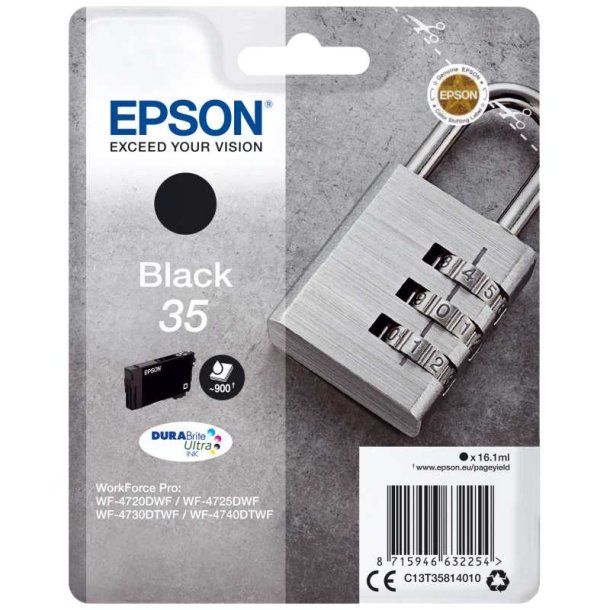 Epson original blkpatron T35 - Sort - 16,1 ml - 35 Hngels