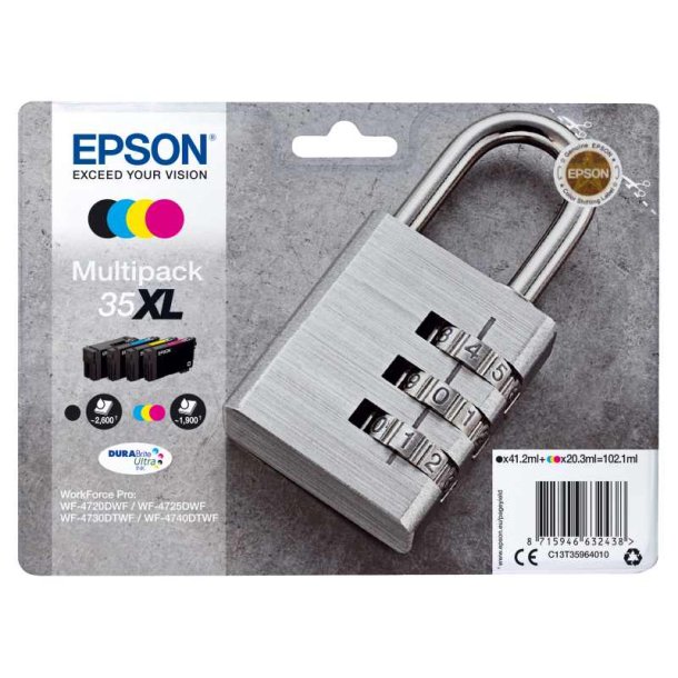 Epson original blkpatron T35XL Multipack - S/C/M/Y XL - 41,2/20,3 ml - 35 Hngels