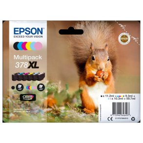 Epson original bl�kpatron T378XL Multipack - S/C/M/Y, Lys M, Lys C - 11,2/9,3/10,3 ml - 378XL Egern