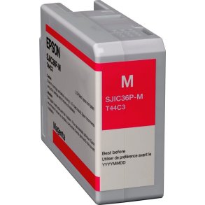 Epson original bl�kpatron T44C - Magenta - 80 ml - ColorWorks TM-C6500