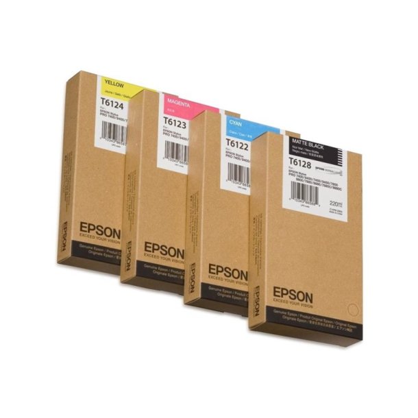 Epson original blkpatron T612 - Mat Sort - 220 ml - UltraChrome K3