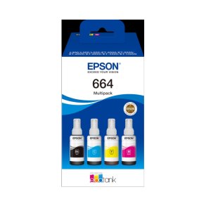 Epson original bl�kbeholder T664 Multipack - Ecotank - Sort, cyan, Magenta, Yellow - 70 ml