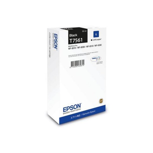 Epson original blkpatron T75 - Workforce Pro WF-8090/ 8590 - Sort L - 2.500 sider