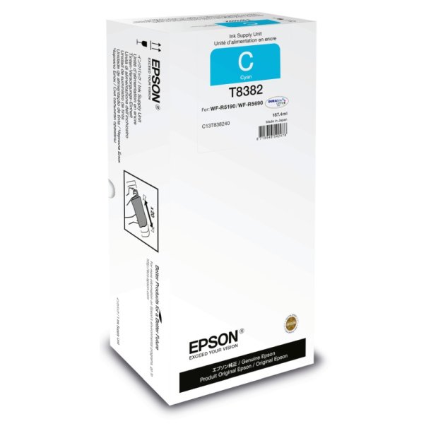 Epson original blkpose T838 - WorkForce Pro WF-R5190, WF-R5690 - Cyan - 167,4 ml