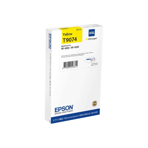 Epson original blkpatron T90 - Workforce Pro WF-6090/6590 - Yellow XXL - 7.000 sider