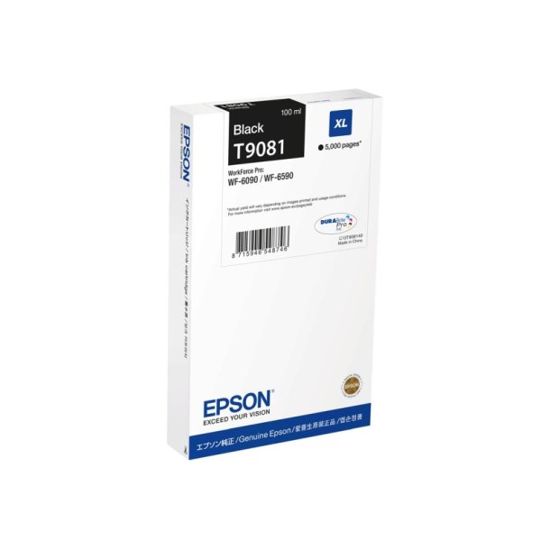 Epson original blkpatron T90 - Workforce Pro WF-6090/6590 - Sort XL - 5.000 sider