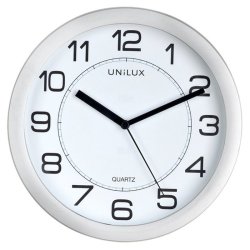 Unilux Attraction Clock 22cm - Analog vgur i Slv