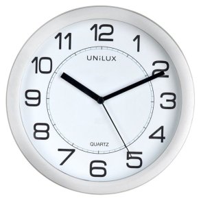 Unilux Attraction Clock 22cm - Analog vgur i Slv