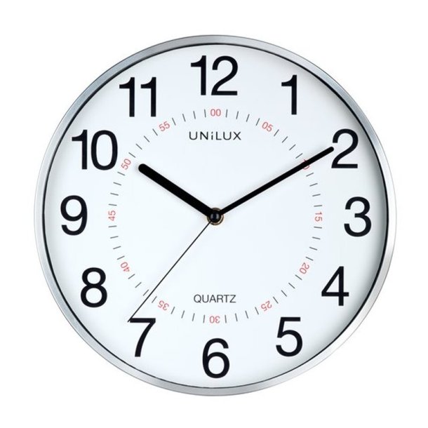 Unilux Aria Clock<br>Analog vgur i Slv<br>Diameter 30,5 cm