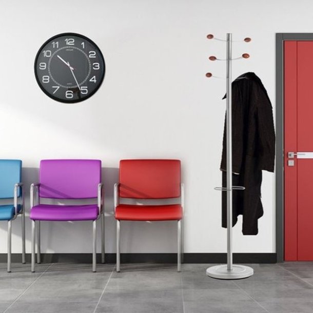 Unilux Mega Clock 57,5cm - Analog vgur i Sort