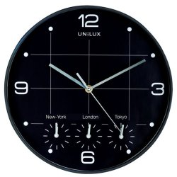 Unilux On Time Clock 30,5cm - Analog vgur i Sort