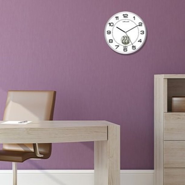 Unilux Tempus Clock 30,5cm - Analog vgur i Slv