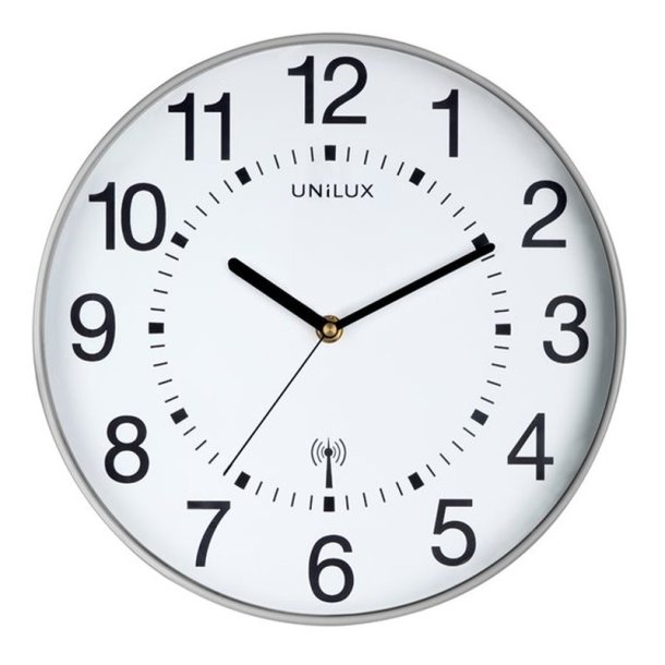 Unilux Wave Clock<br>Analog vgur i Slv<br>Diameter 30 cm