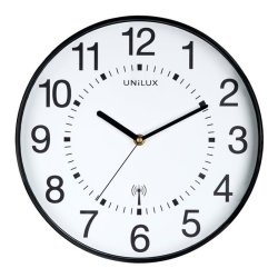 Unilux Wave Clock 30cm vgur - Analog vgur i Sort