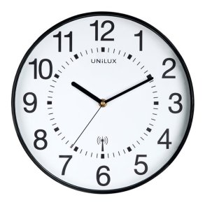 Unilux Wave Clock 30cm vgur - Analog vgur i Sort