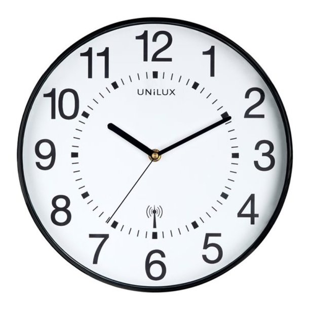 Unilux Wave Clock<br>Analog vgur i Sort<br>Diameter 30 cm