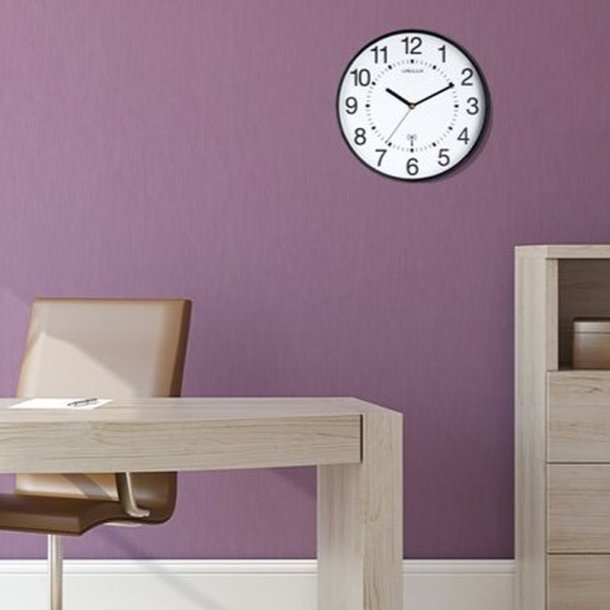 Unilux Wave Clock 30cm vgur - Analog vgur i Sort