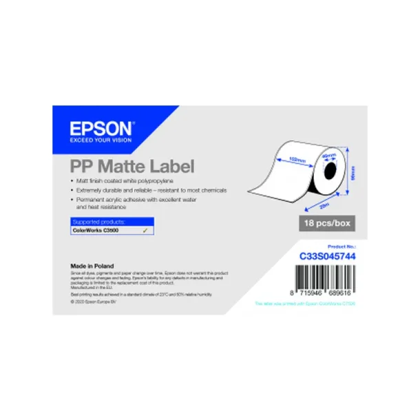 Epson printeretiket - 10,2cmx29m - 18 stk.