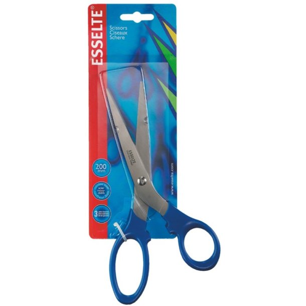 Esselte kontorsaks bl - hrdet rustfri stl saks p 20 cm