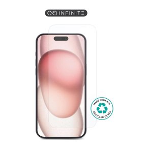 eSTUFF Sk�rmfilter til INFINITE (GRS) iPhone 16 Plus/15 Plus h�rdet glas. Titan Shield 
