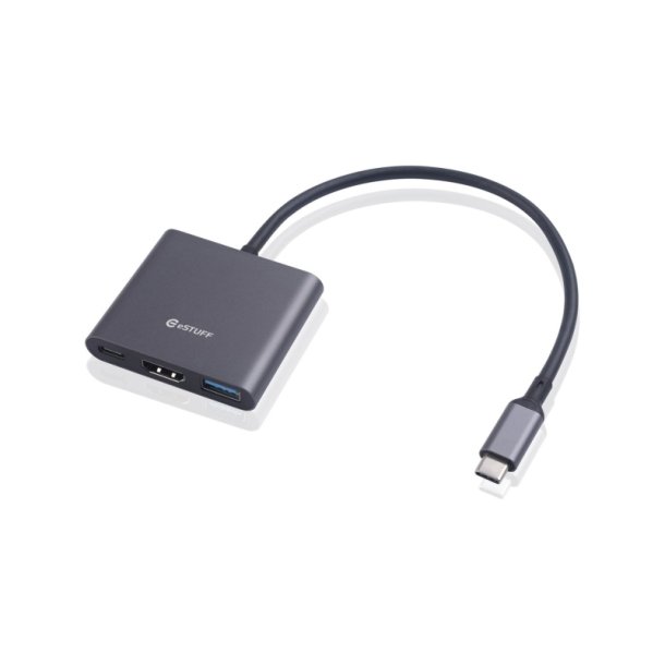 eSTUFF AV Multiport Hub - USB-C to USB 3.0