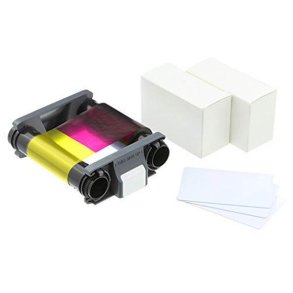 Evolis Farveb�nd + 100 plastkort - YMCKO 5-panel farveb�nd til 100 Kort